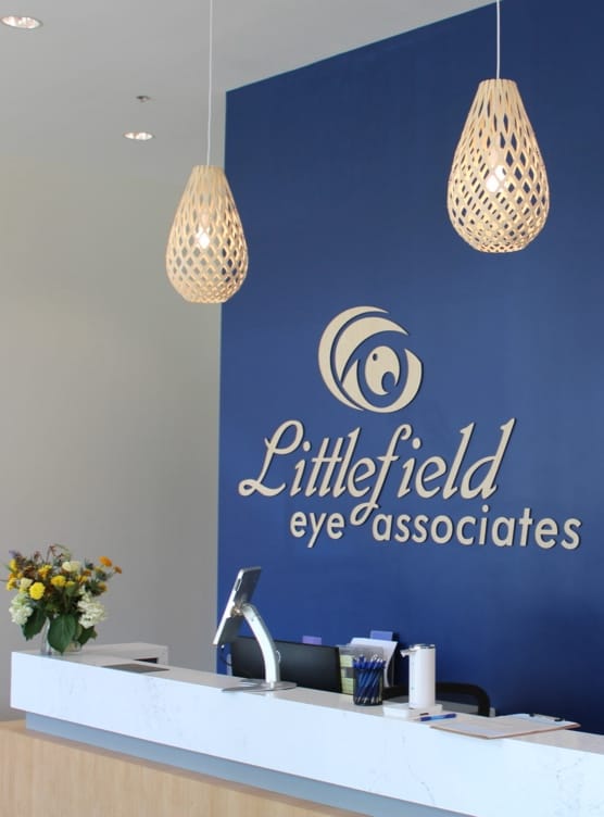 Littlefield Eye Associates front desk in the office.